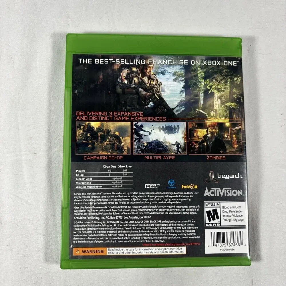 Call of Duty Black Ops III Xbox One Game Case Only No Disc